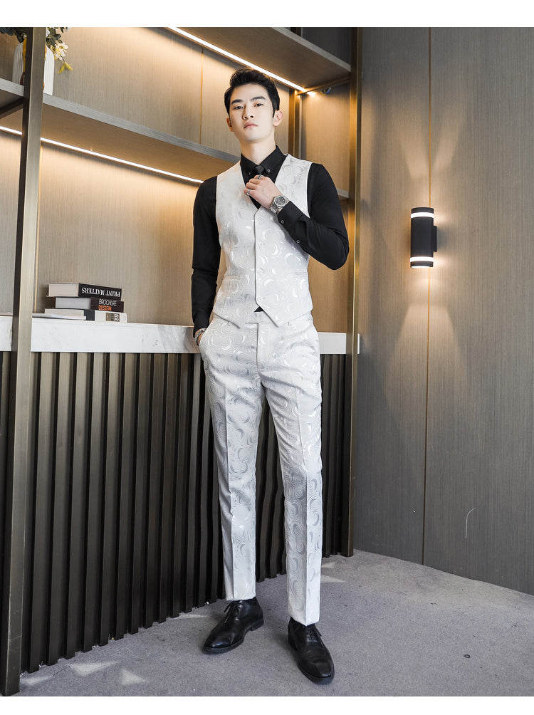 Sean – Costume Trois Pièces Imprimé pour Homme