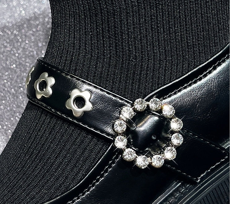 Denise – Bottines à semelle épaisse style chaussette pour femmes