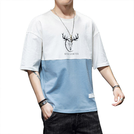 Derek – T-shirt ample décontracté avec manches courtes pour hommes