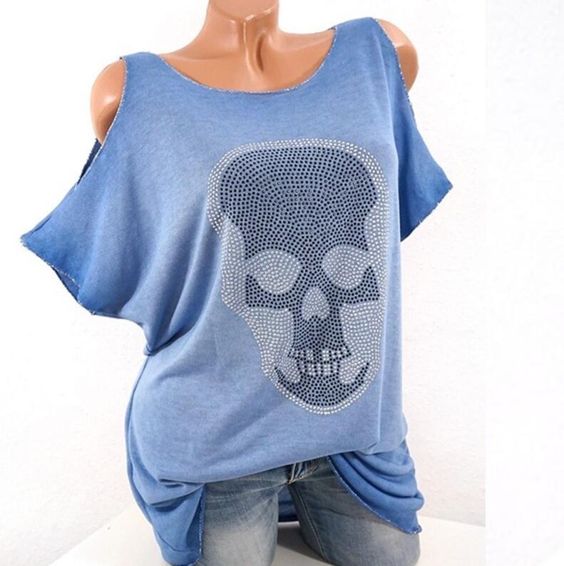 Gillian – T-shirt Femme avec Motif de Crâne