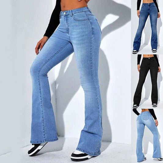 Tanya – Jean évasé à taille haute pour femmes