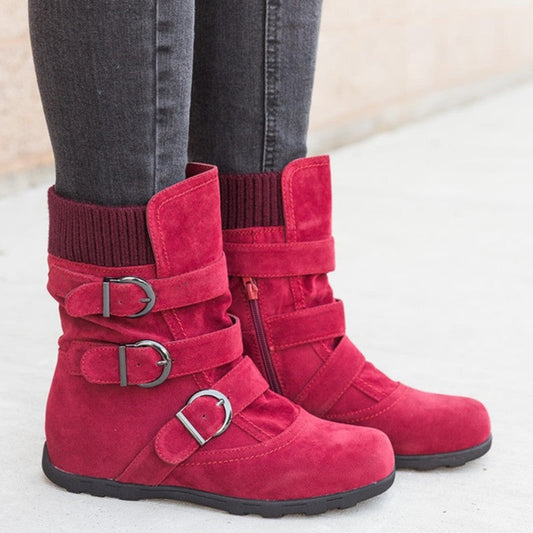 Julie – Bottes plates en coton épais