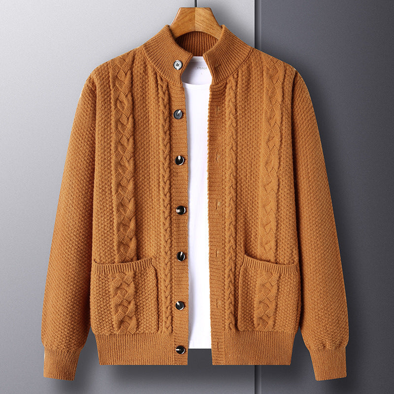 Sam – Cardigan Jacquard à Poches pour Homme