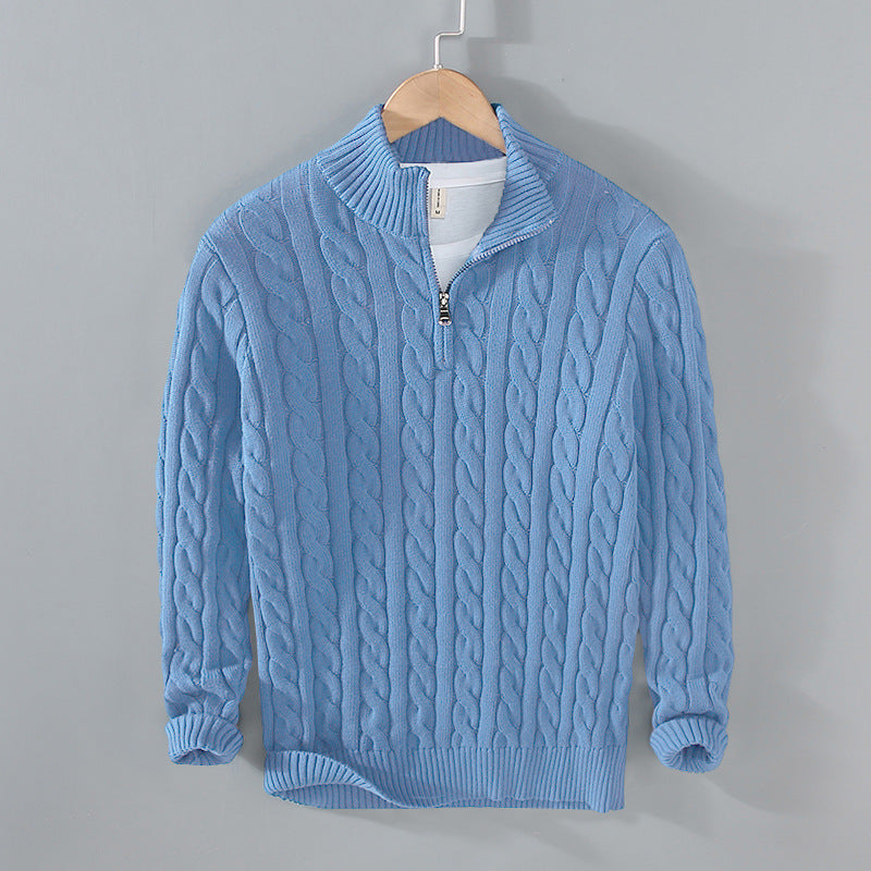 Robert – Pull en Maille Détendu avec Fermeture Éclair pour Hommes
