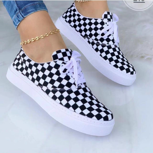 Mandy – Chaussures à Lacets en Toile pour Femmes