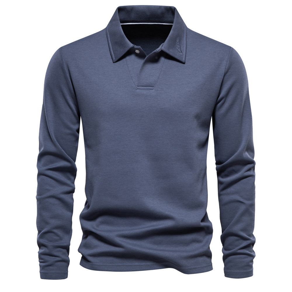 Garry – Polo à Manches Longues pour Hommes en Design Uni