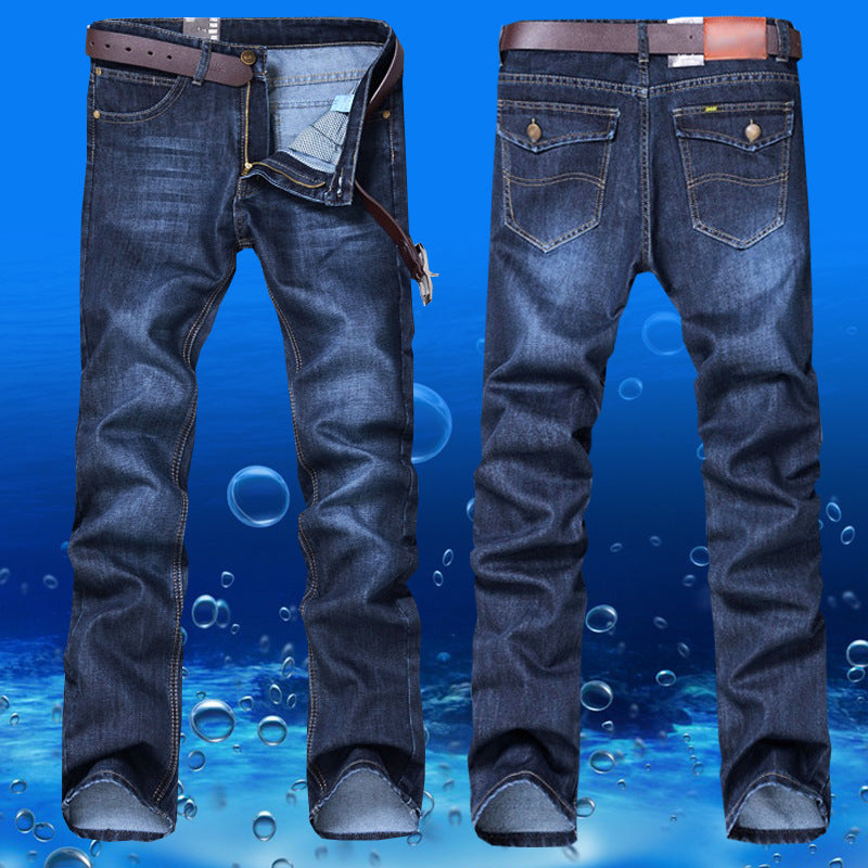 Kelvin – Jean Slim-Fit Droit Homme en Bleu Foncé