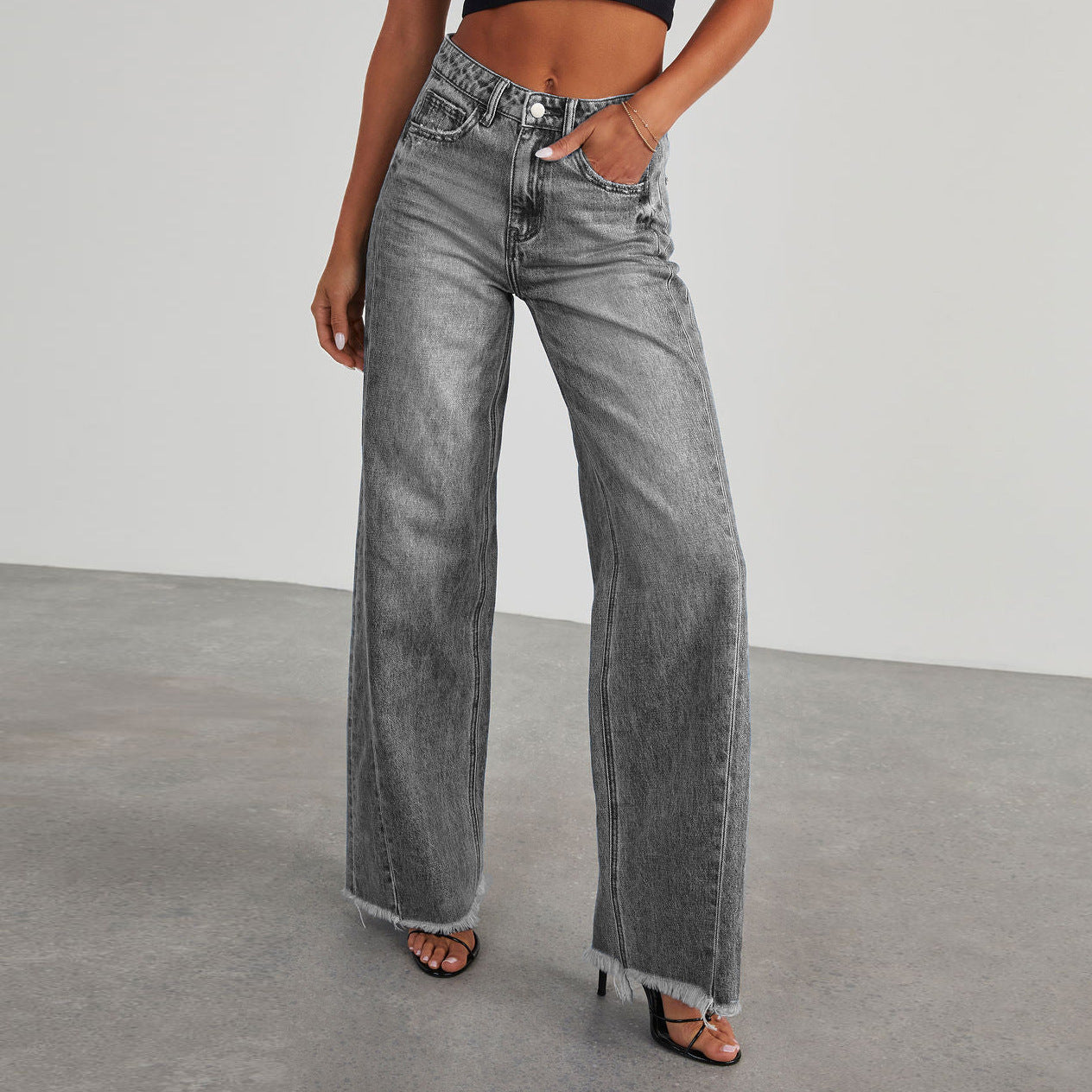 Gabrielle – Jeans Femme Taille Haute avec Poches