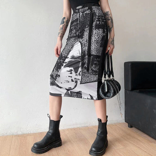 Joanne – Jupe Dégradé à Motifs Floraux