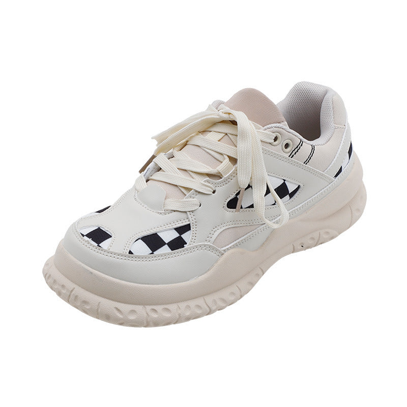 Jasmine – Chaussures de Sport Rétro à Carreaux et Grande Pointe