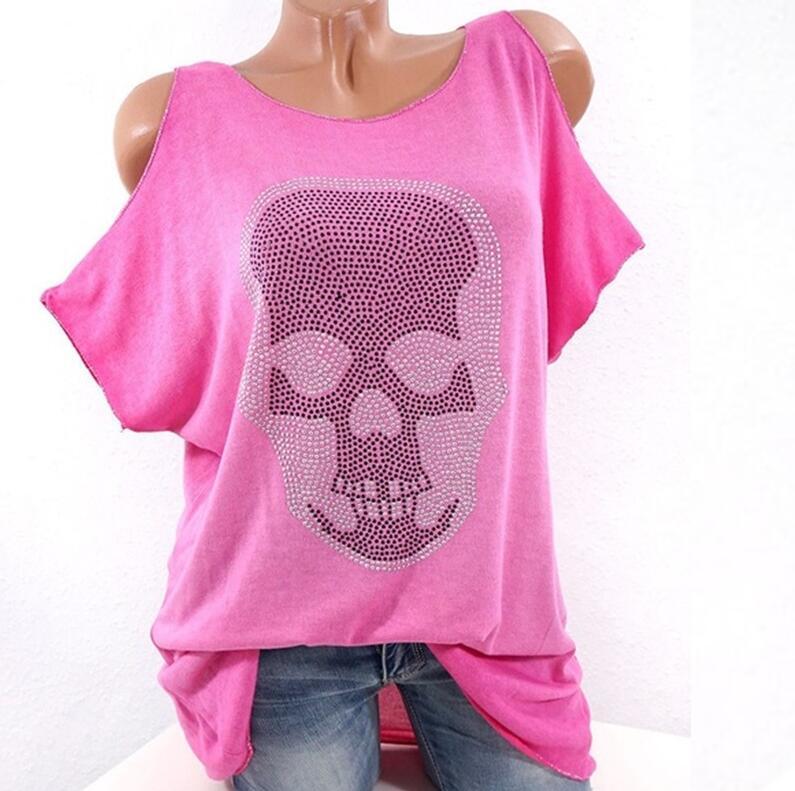 Gillian – T-shirt Femme avec Motif de Crâne