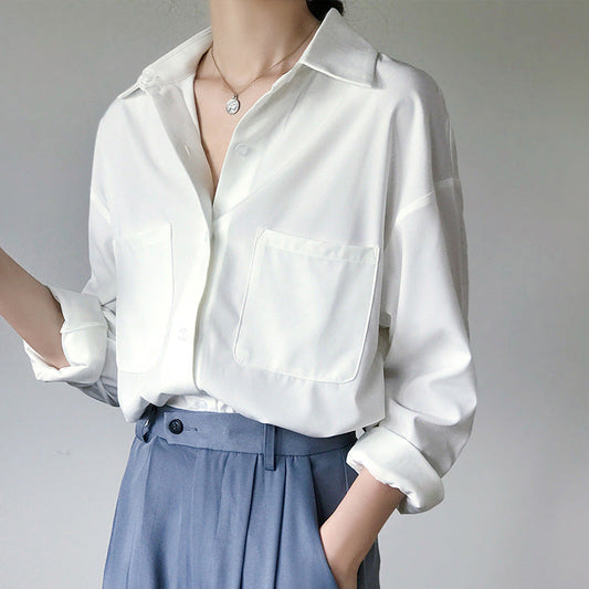 Pamela – Blouse Chiffon à Manches Longues pour Femme au Style Professionnel
