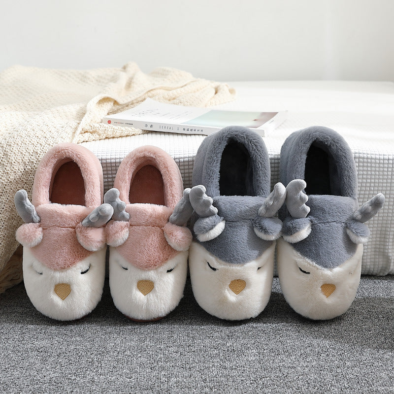 Shirley – Chaussons en Peluche Élan d'Hiver