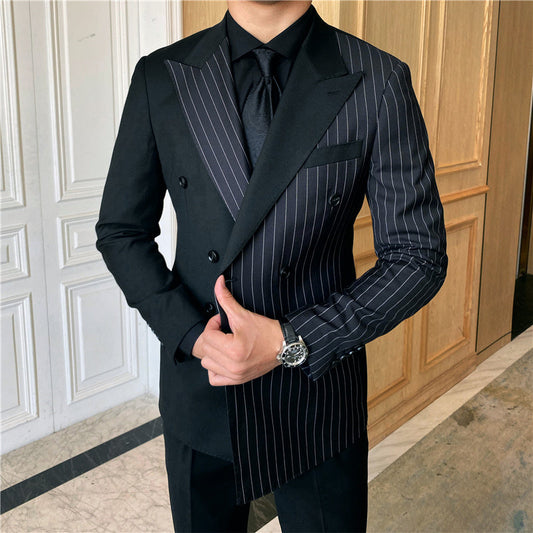 Kenny – Costume Croisé à Rayures pour Homme