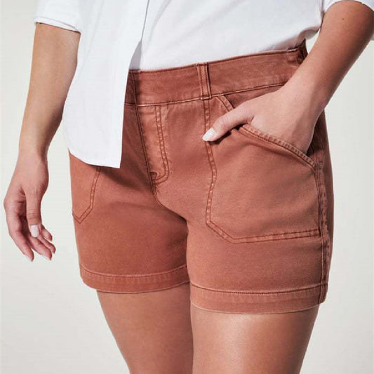 Carly – Salopette à Taille Haute en Coton et Lin, Style Décontracté