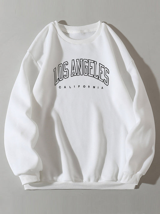 Mandy – Lässiger Rundhals-Pullover mit Letter-Print