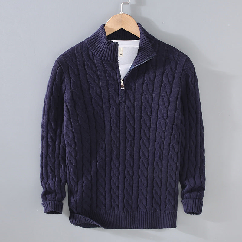 Robert – Pull en Maille Détendu avec Fermeture Éclair pour Hommes