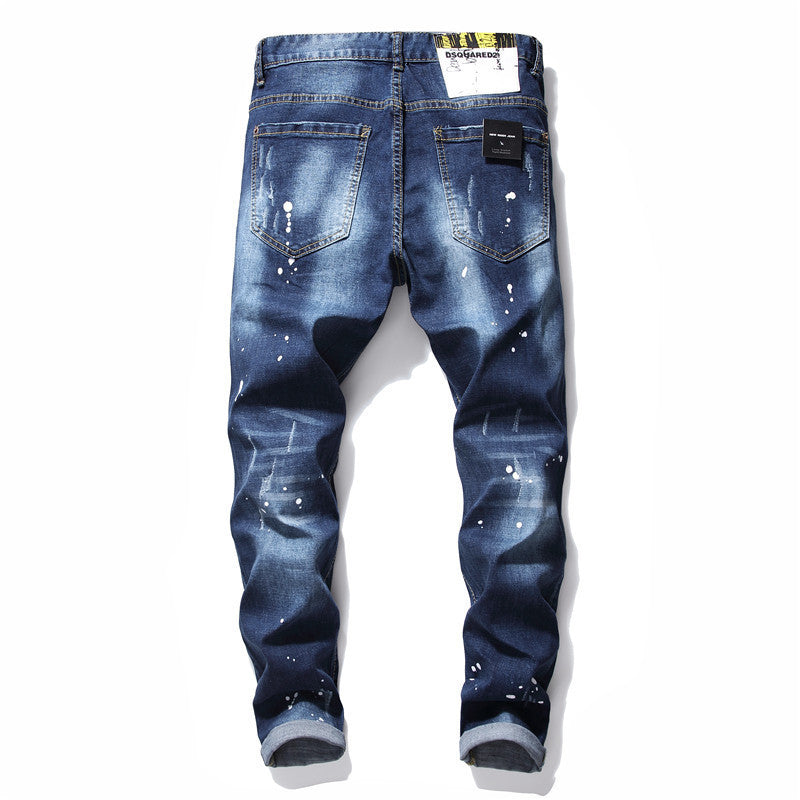 Dominic – Jean Slim Fit pour Homme avec Fermeture Éclair et Trous