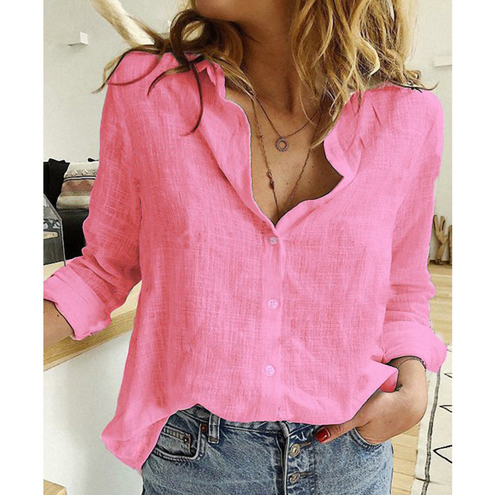 Jasmine – Cardigan décontracté à boutons et manches longues