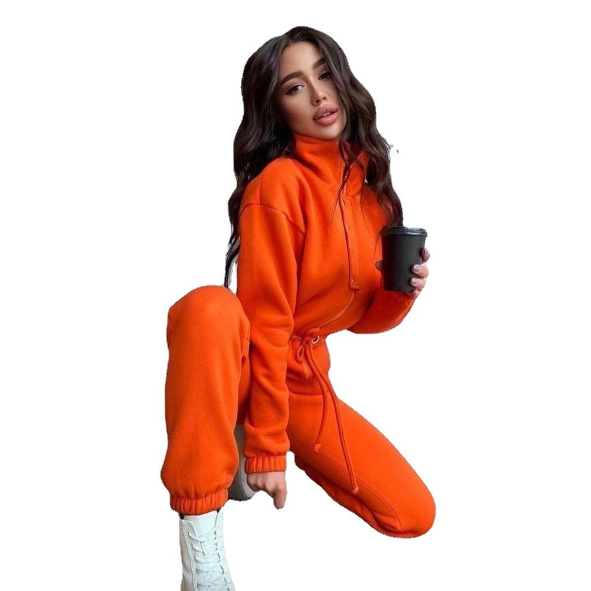 Denise – Jumpsuit décontracté à col montant pour femmes