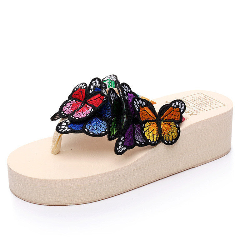Danielle – Chaussons faits main pour femmes avec motif papillon