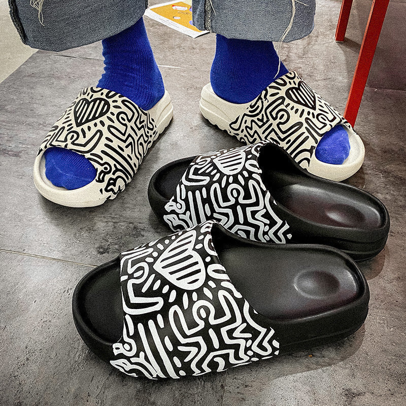 Sean – Sandales Homme Graffiti avec Plateau