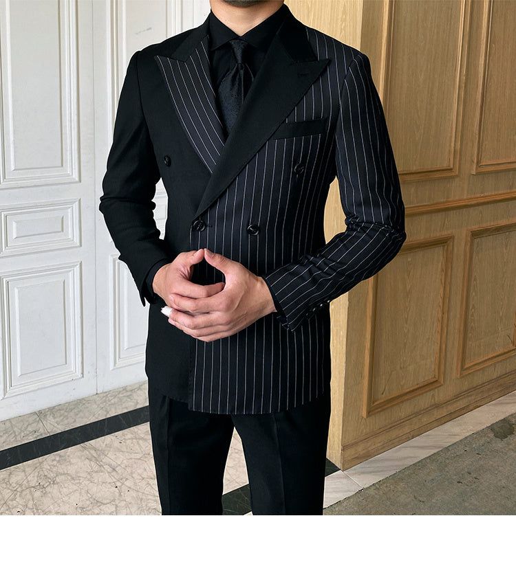 Kenny – Costume Croisé à Rayures pour Homme