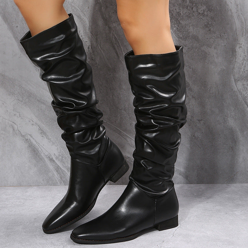 Juliet – Bottes Cowboy Blanches avec Bout Pointu