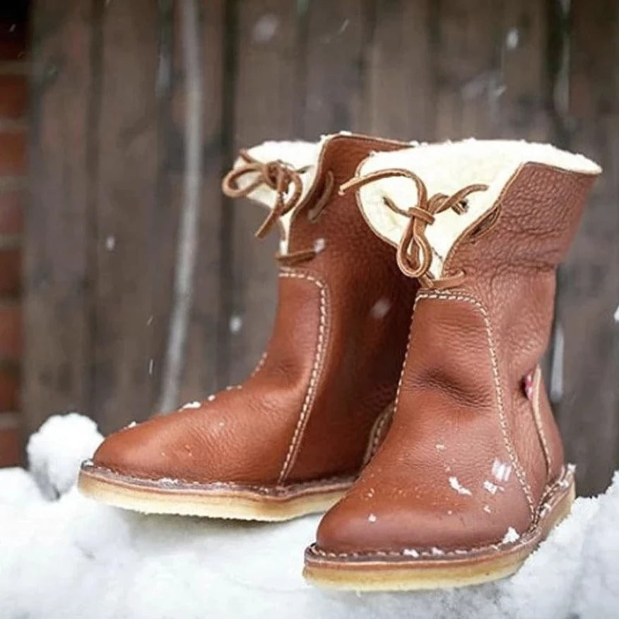 Leah – Bottes Chaudes pour Femmes avec Fausse Fourrure