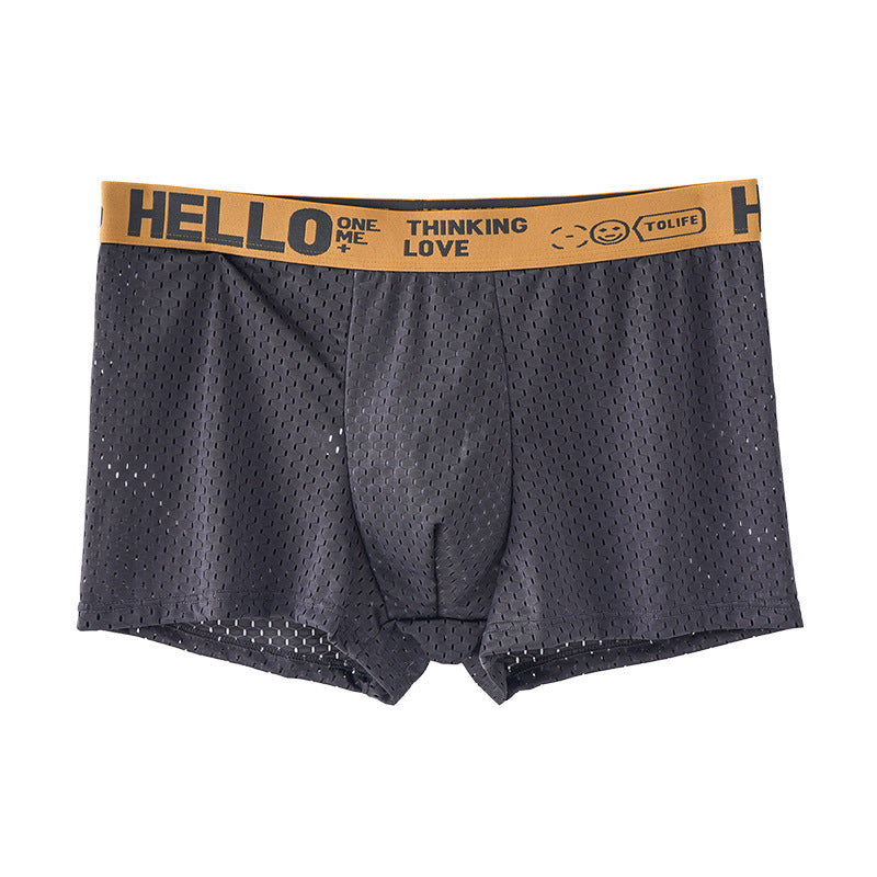 Bryan – Boxers pour hommes en soie glacée respirante
