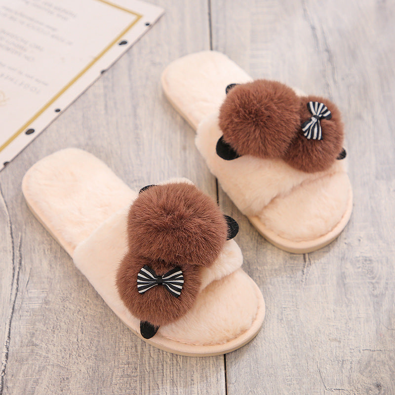 Faith – Chaussons en Peluche Cartoon en Coton