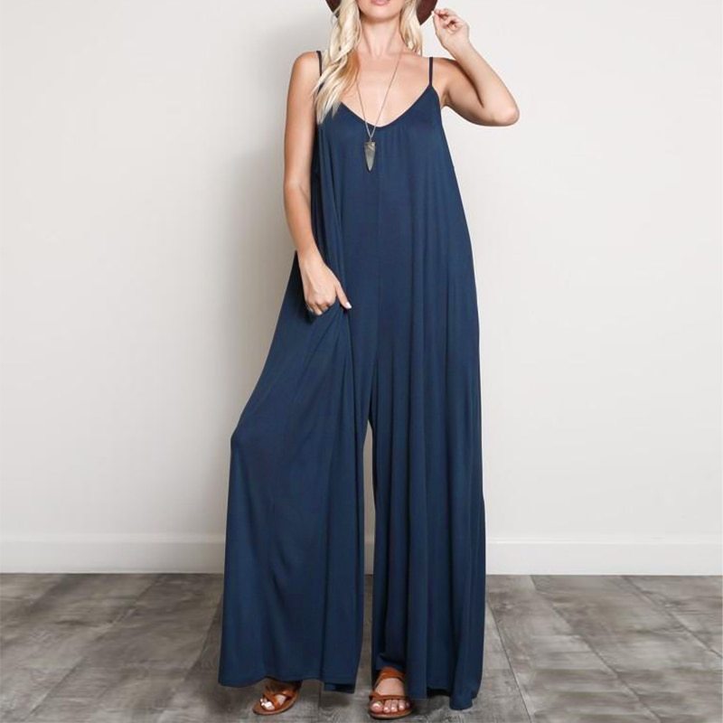 Jade – Jumpsuit d'été avec col en V pour femme