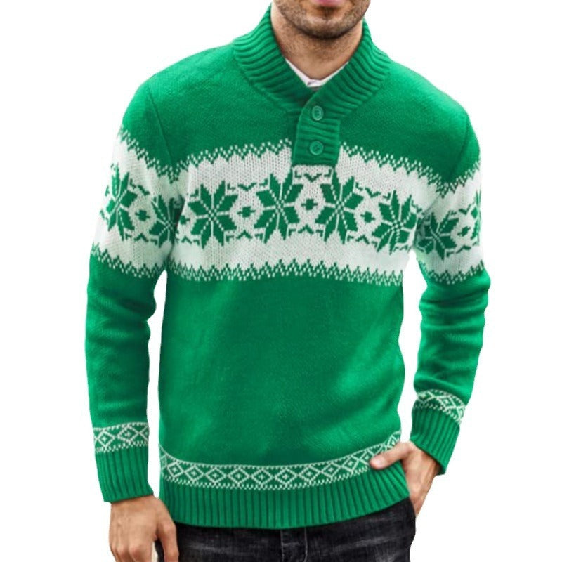 Miles – Pull pour homme avec motif de Noël et design jacquard