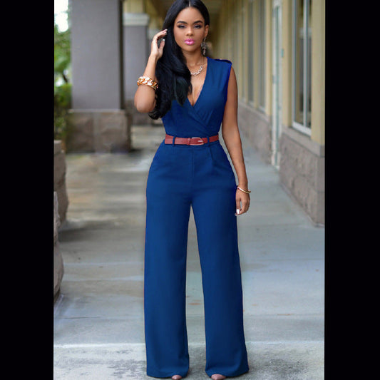 Laura – Pantalon Évasé Taille Haute avec Ceinture