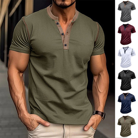 Dennis – Polo à Manches Courtes avec Col en V pour Homme