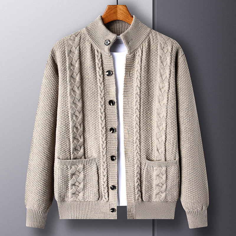 Sam – Cardigan Jacquard à Poches pour Homme