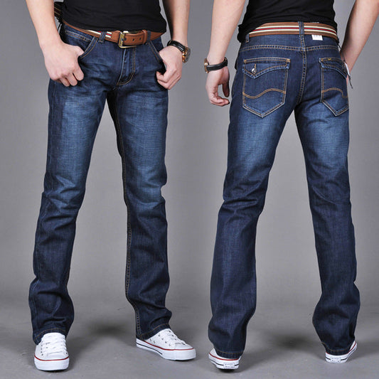 Kelvin – Jean Slim-Fit Droit Homme en Bleu Foncé