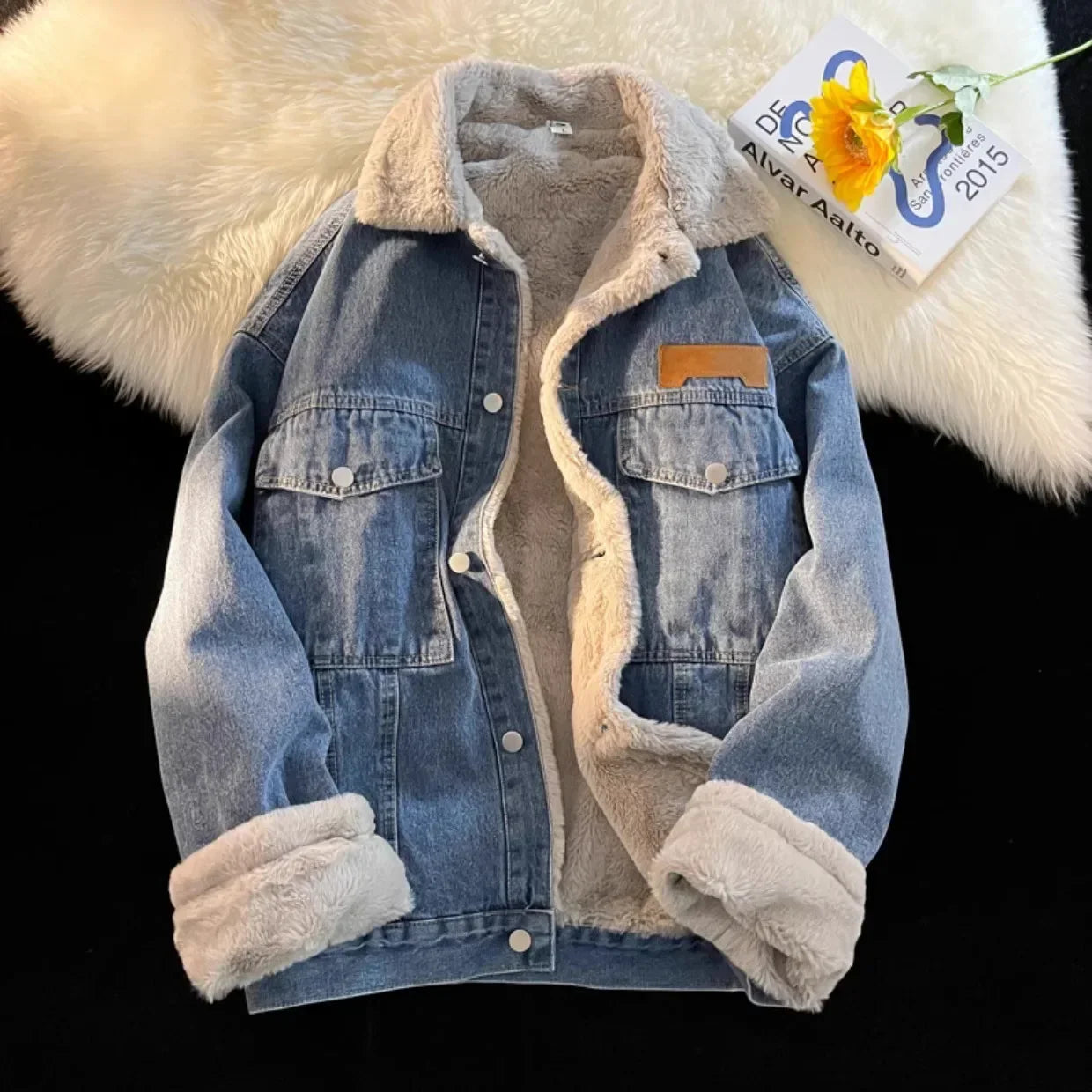 Rodney – Veste en Jean pour Homme avec Doublure en Polaire