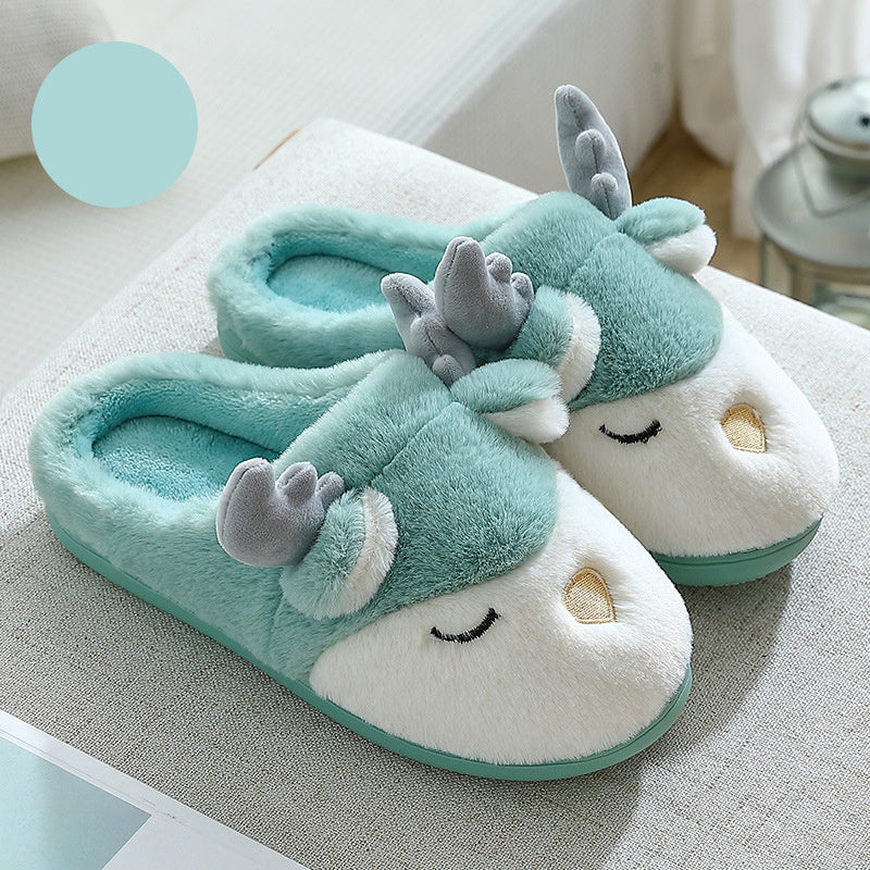 Shirley – Chaussons en Peluche Élan d'Hiver