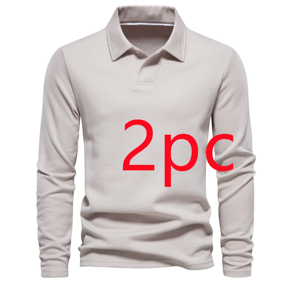 Garry – Polo à Manches Longues pour Hommes en Design Uni
