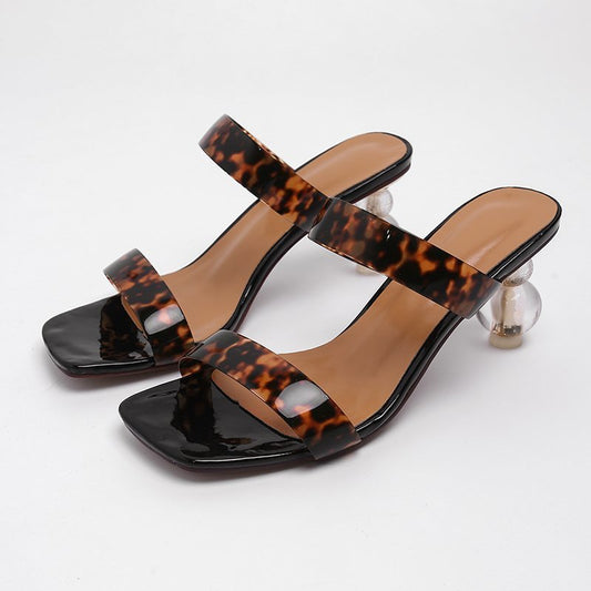 Chelsea – Chaussures à talon avec imprimé léopard