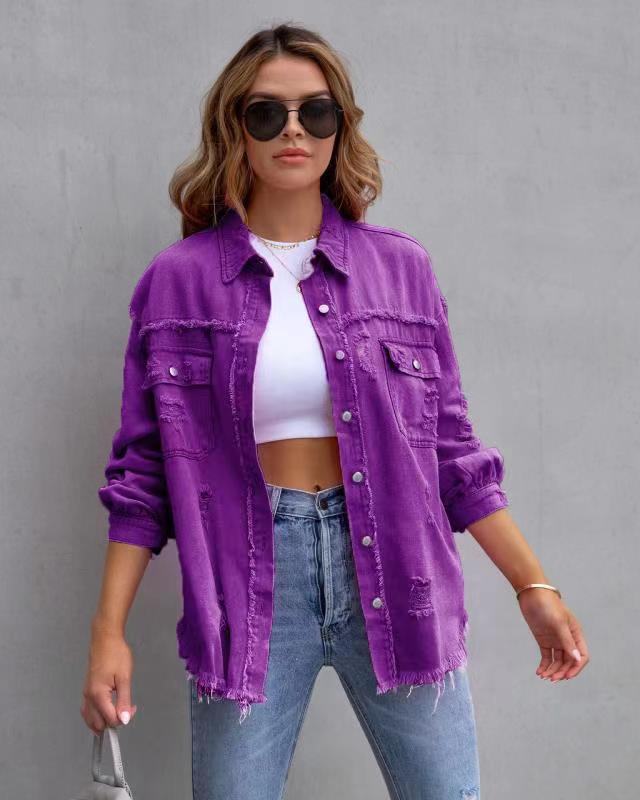 Brenda – Veste Déchirée pour Femmes pour l'Automne et le Printemps