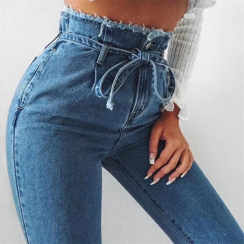 Marie – Jean Taille Haute avec Design Séduisant