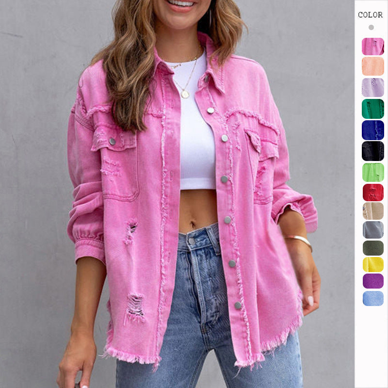Brenda – Veste Déchirée pour Femmes pour l'Automne et le Printemps