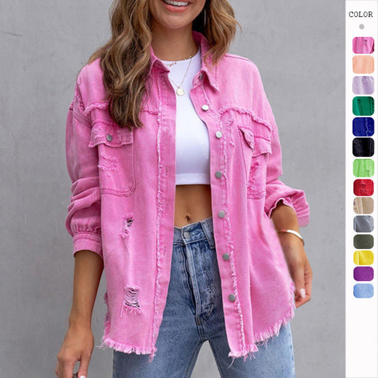 Brenda – Veste Déchirée pour Femmes pour l'Automne et le Printemps