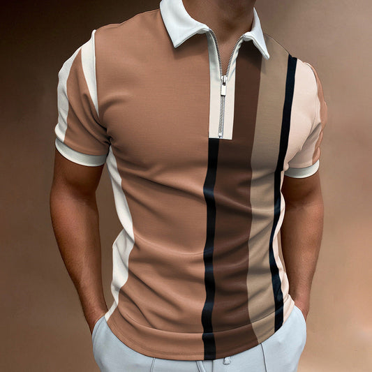 Terrence – T-shirt décontracté pour homme avec motif rayé