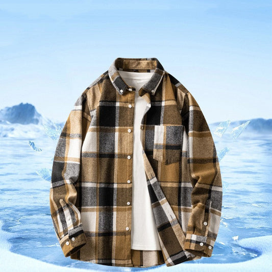 Grant – Chemise à manches longues en flanelle épaisse à carreaux