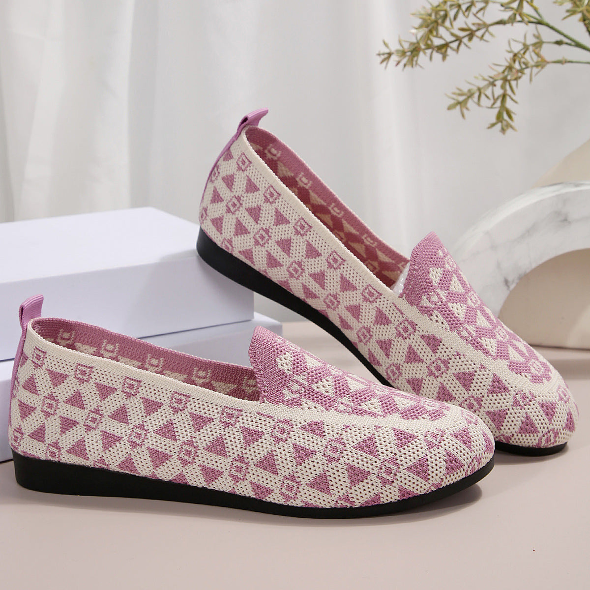 Danielle – Chaussons en Tricot Respirants pour Femmes