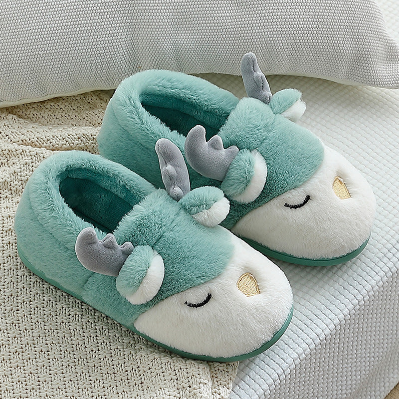 Shirley – Chaussons en Peluche Élan d'Hiver