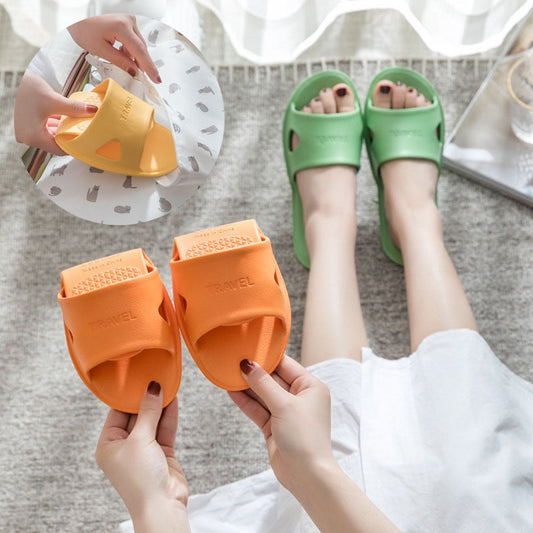 Rachael – Chaussons de Voyage Pliables avec Semelle Douce